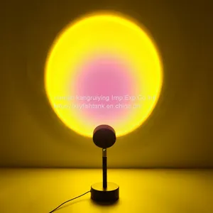 Background Light Modern LED Floor Lamp Rainbow Sunsets Projection Decoration Standing Light thumbnail-5