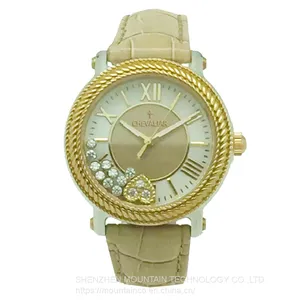 Genuine Leather Woman Watch Stainless Steel Fashion Lady Watch Quartz Wrist Gift Watches thumbnail-1