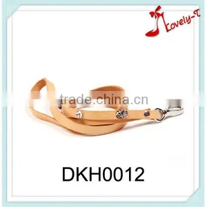 Cheap pu Brown Key Holders Strap Hang Around Neck Custom Leather Key Chain thumbnail-1