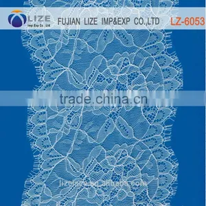 Well Knitted Nylon Double Scalloped Eyelash Lace Trimming LZ-6053 thumbnail-1