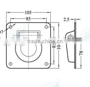 04401 China Trailer Body D Ring Rope Ring Tie Down Ring Lashing Ring thumbnail-2