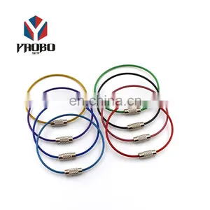 Solid Reputation For Lots Of Keys Rings Clasps Screw Locking Wire Cable Key Ring thumbnail-1