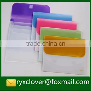 High Quality OEM PP Plastic Button Closure Document Bag thumbnail-2