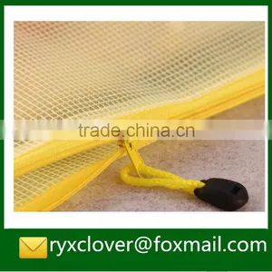 PVC Waterproof Grid Zip Document Bag/pencil Bag thumbnail-3