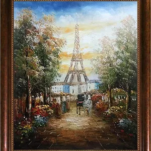 Hand-painted Abstract Canvas Oil Painting Landscape Wall Art Decoration thumbnail-5