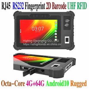 Cheapest 8 Inch RS232/RJ45 Front Fingerprint/ NFC/ UHF RFID Reader Android 10 Industrial Rugged Tablet 1920*1200 4G LTE thumbnail-1