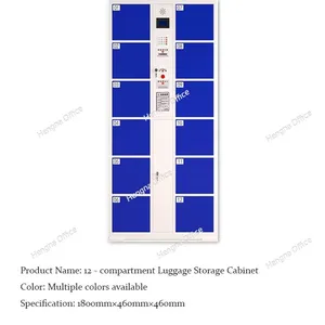 Commercial Infrared Barcode Electronic Lockers |Gym Electronic 12 - Door Secure Digital Locker thumbnail-1