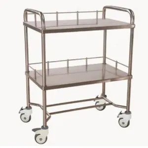Stainless Steel Medical Trolley Delivery Hospital Operation Trolley thumbnail-1