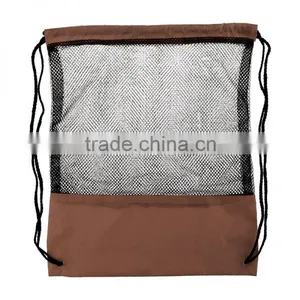 Custom Promotional Waterproof Mesh Drawstring Cinch Sack Bag thumbnail-1