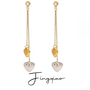 Fade-Free Gold Plated Earrings - Tarnish-Resistant Waterproof Stainless Steel Jewelry thumbnail-2