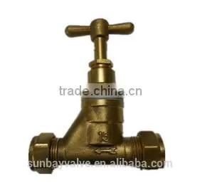 High Quality 1/2 Inch Water Pipe Angle Brass Water Stop Valve thumbnail-1