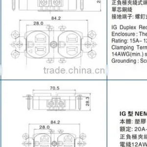 Professional Design UL Listed Hospital Grade US Screw Socket/nema 5-20r Receptacle/US Female Electrical Outlet thumbnail-2
