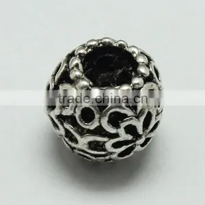 Round Metal Jewelry Accessories Handmade Zinc Alloy Pdora Bracelet Beads thumbnail-2