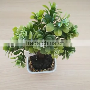 Outdoor Bonsai Rose Blossom Tree,Plastic Potted Minidecorative Artificial Bonsai thumbnail-4