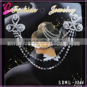 Crystal Wedding Hair Jewelry Made in China Hair Accessories Wholesale Head Chain thumbnail-1