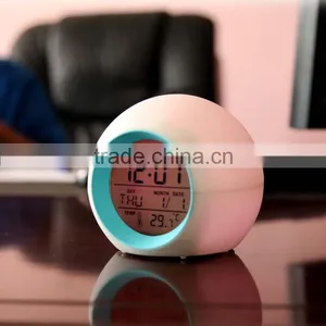 2016 Round Shaped Wooden Lighted Led Clock thumbnail-1