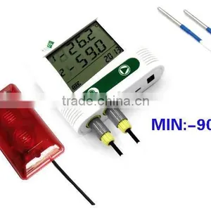 Dual/double External Probe Sound & Light Alarm Low Temperature Data Logger thumbnail-1