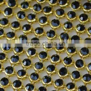 Lower Price 120*45cm Metal Setting Rhinestone Mesh, Transfer Crystal Rhinestone Rolls Wholesale thumbnail-4