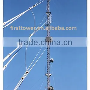 Telecommunication Antenna Guyed Mast Steel Tower With Lowest Price thumbnail-3