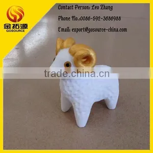 White Stone Goat Statue for Sale thumbnail-1