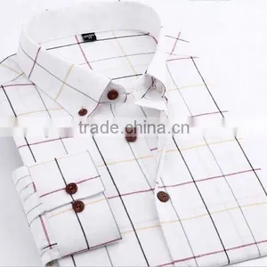 Wholesale Custom Dress Shirts for Men Plaid Fancy Shirts thumbnail-5