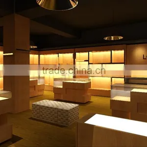 Shopping Mall Advertising POP Wooden Display Rack Sheft Make in China Factory thumbnail-3