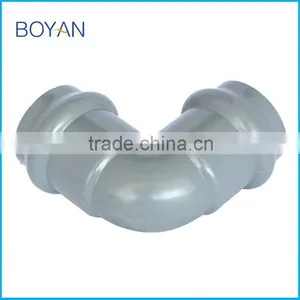 BOYAN Taizhou Plastic Pipe Fitting for Bathroom Grey Pvc Two Faucet 90 Degree Elbow With Rubber thumbnail-1