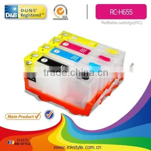 Inkstyle Refillable Cartridge for HP655 Workforce Deskjet 3525/4615/4625/5525/6525 With Reset Chip thumbnail-1