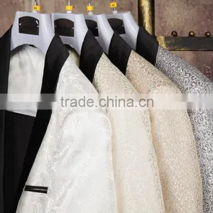 2016 Fashion Men White Wedding Suit Coat Pant Men Suit Latest Design Slim Fit Suit for Men thumbnail-3