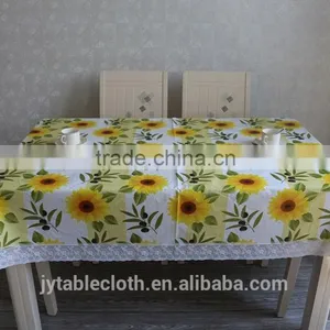 PVC Compound Non-woven Fabric Tablecloth With Lace thumbnail-1