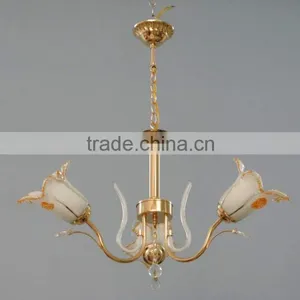 Antique Luxury Golden Vintage Home Decor Lily Flower Pendant Chandelier With China Export Factory thumbnail-6