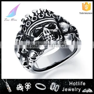 Hot New Imports 2016 Skull Stainless Steel Ring Castings for Men thumbnail-1