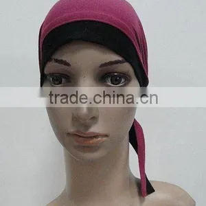 C025 New Style Cotton Underscarf With Tie at Back,muslim Scarf Hats thumbnail-1