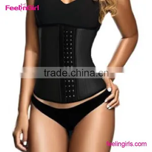 Black 3Hooks Strap Colombian Latex Waist Cincher Quality Choice thumbnail-3