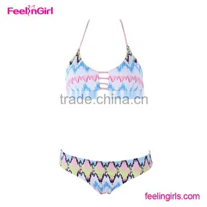 Blue and White Sex Girl Photo Bathing Suit thumbnail-2