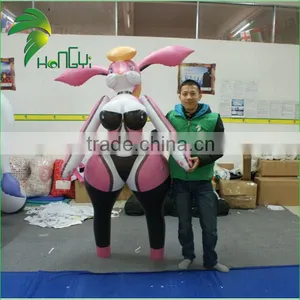 Soft PVC0.4 Lovely Inflatable Rabbit / Bunny Girl / Inflatable Bunny thumbnail-1