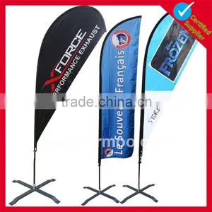 Personalized Logo 110g Knitted Polyester Feather Beach Banner thumbnail-2