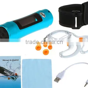 Swimming Diving Waterproof MP3 Player FM Raido Waterproof Level IPX8 Underwater Sports MP3 + Earphone + Armband thumbnail-1