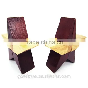 2015 Hot Sale Wooden IQ Intelligent Puzzle Magic Puzzle Kongming Lock Brain Teaser Model Number GAD1129 thumbnail-3
