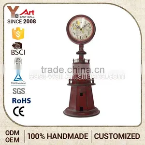 Luxury Quality Get Your Own Custom Design Fancy Antique Table Vintage Metal Clock Double Side thumbnail-1