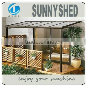 Easy DIY Terrace Awning for Town House With Aluminum Frame and Polycarbonate Roof thumbnail-3