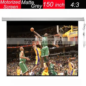 Motorised Screen With Remote Control Home Theater Office Equipment Fast Folding Projector Screen thumbnail-1