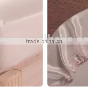 Luxury Solid Color 100% Silk Bed Fitted Sheet, Can Customized thumbnail-2