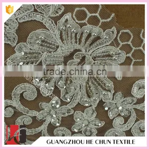 HC-2018-1 Hechun Ladies Fashion 3D White Guipure Lace Bridal Trim thumbnail-4