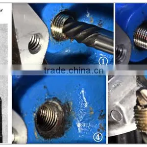 High Quality 8 Pieces Coarse Thread Screw Extractor Set Threading Tool Set thumbnail-6