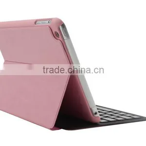 Ultra-thin Bluetooth Keyboard With Leather Cover Case for IPad Mini thumbnail-3