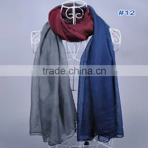 Hot Ombre Viscose Women Shawl Scarf Voile Scarves 180*90 Pashmina Shawls Muslim Hijab thumbnail-1