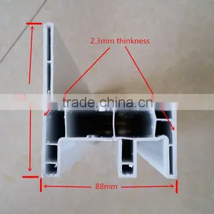 88 mm Series Sliding PVC Profile Window Frame UPVC Sliding Widnow Profile With Wall Cover Fitting thumbnail-4