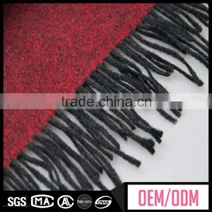 Popular Wool Scarf Women, Black Red Scarf, Beautiful Scarves thumbnail-2