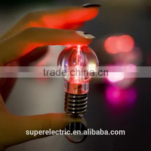 Top Selling Mini Light Bulb Shape Wholesale Custom Light up Led Flashing Keychain thumbnail-2
